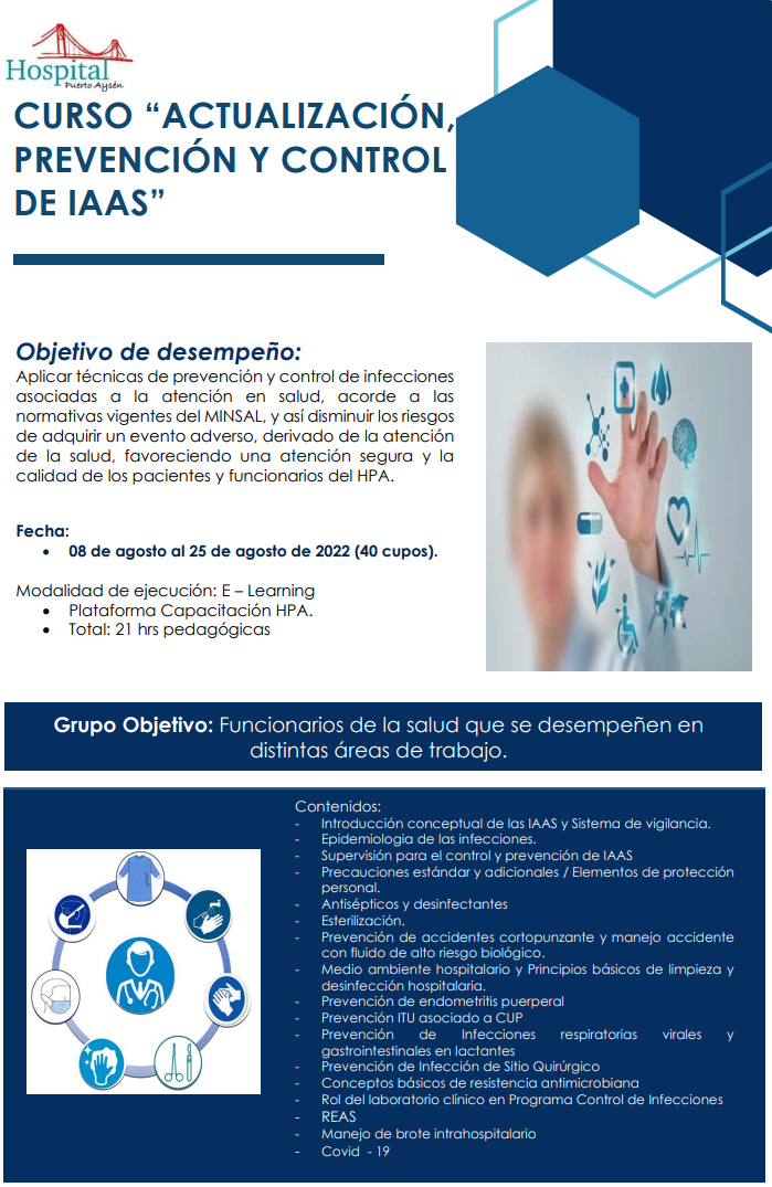 Curso Actualización, prevención y control de Infecciones Asociadas a la Atención de Salud