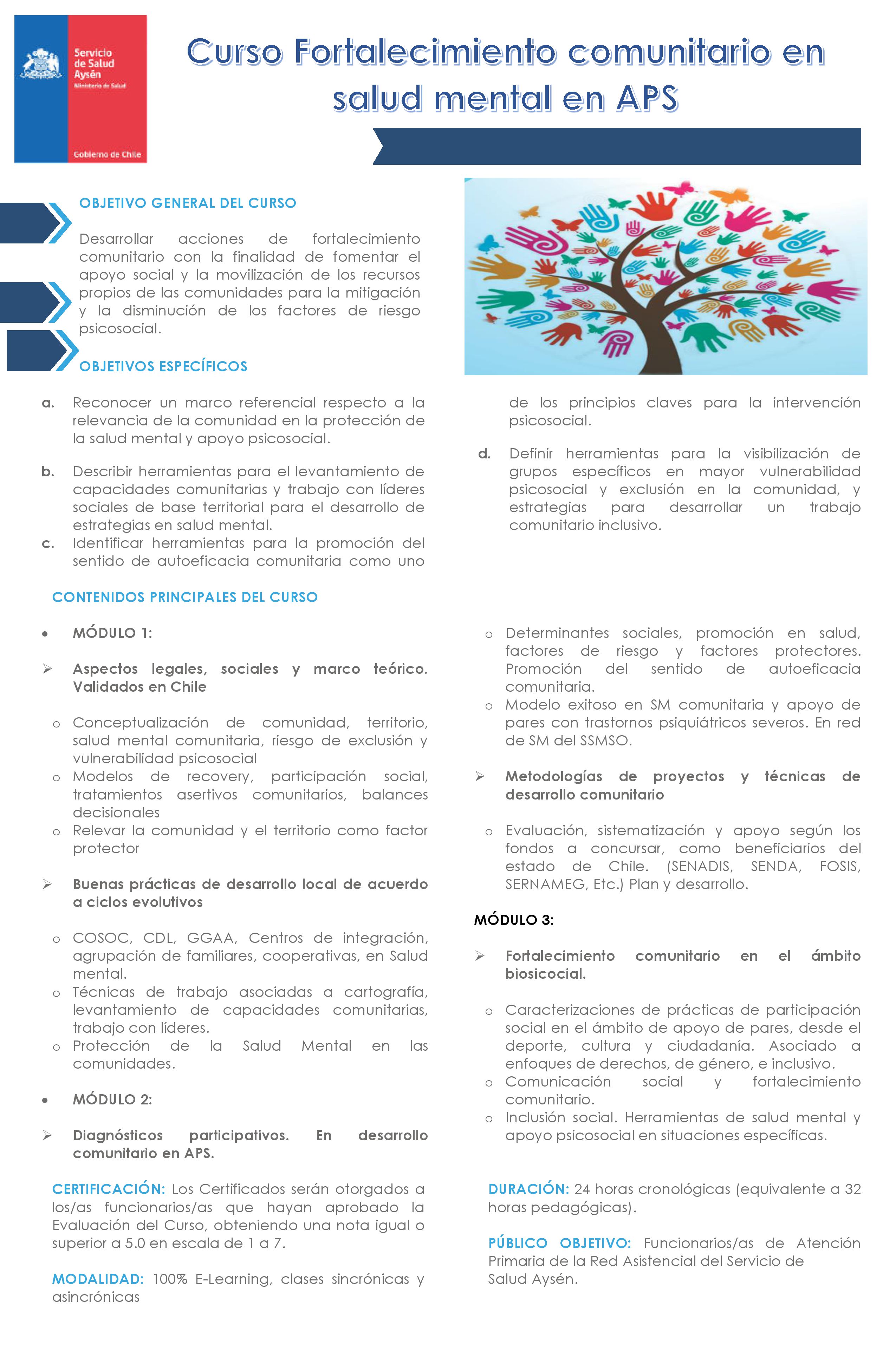 Afiche - Fortalecimiento Comunitario en Salud Mental
