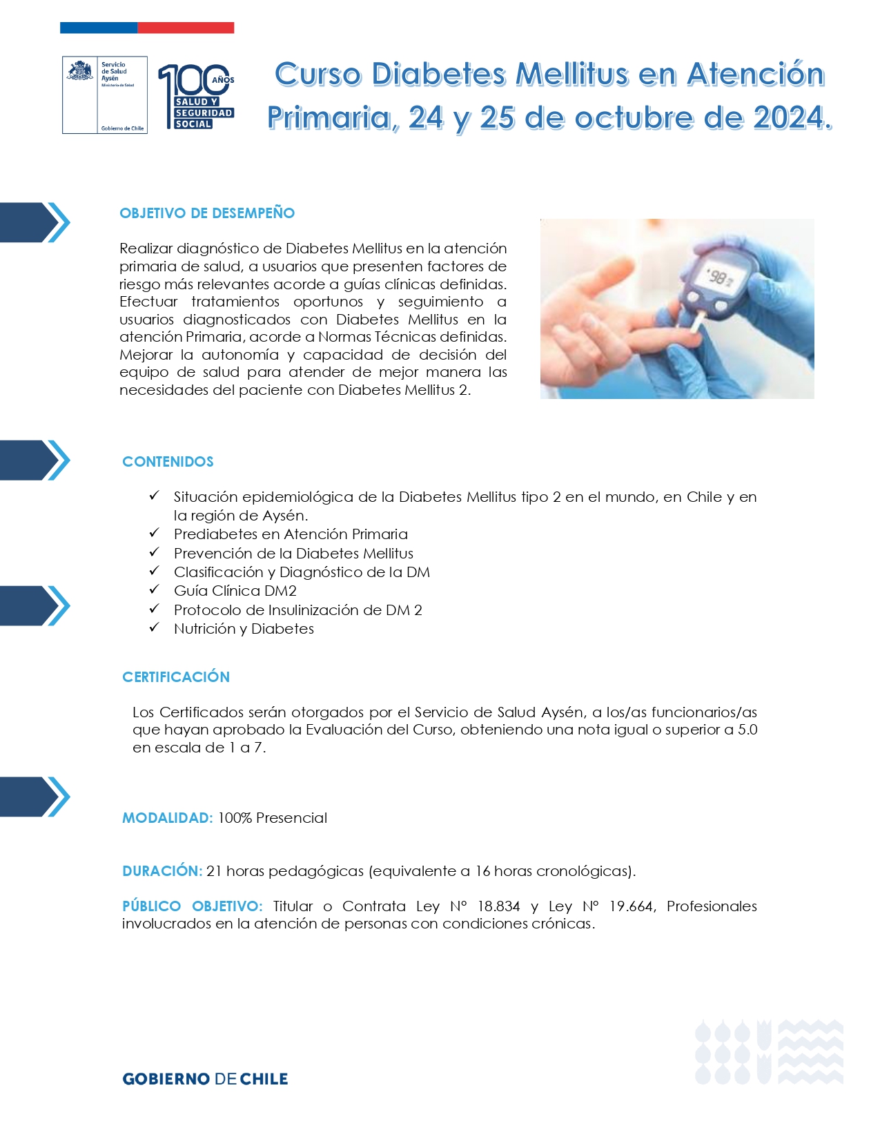 Afiche Curso Diabetes